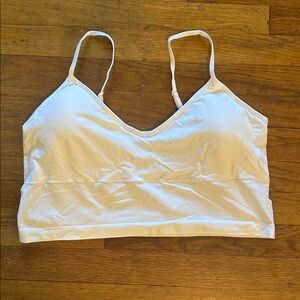No Boundaries White Cami Bra with pads